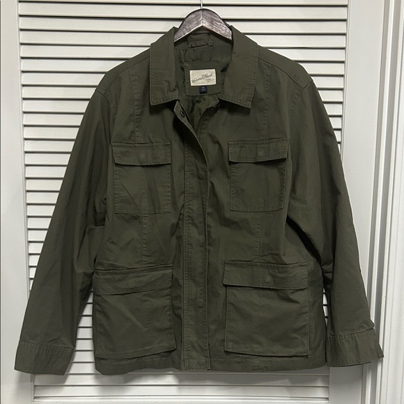 Universal Thread Jackets & Blazers - Universal Thread Dark Green Utility Twill Jacket